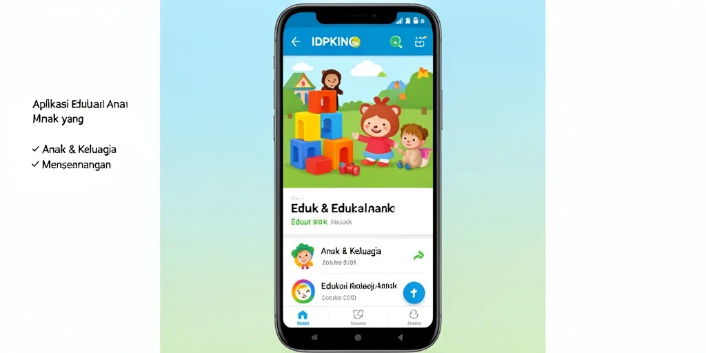 Tampilan antarmuka IDPKING yang ramah anak.