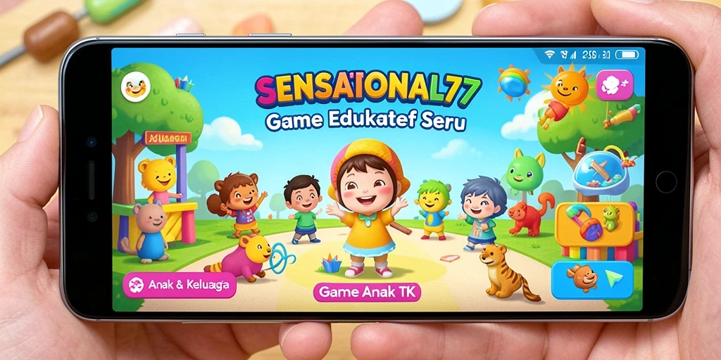 Antarmuka SENSATIONAL77 yang menarik untuk anak-anak.