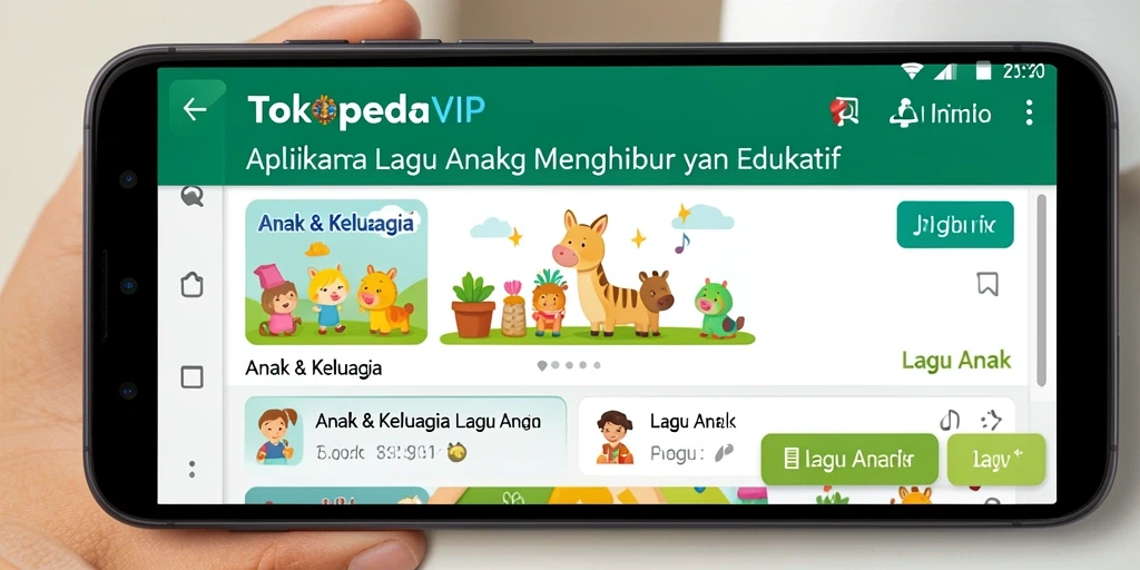 Tampilan antarmuka TOKOPEDIAVIP yang ramah anak.