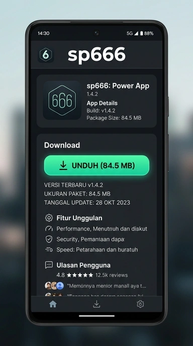 Tampilan halaman APK sp666